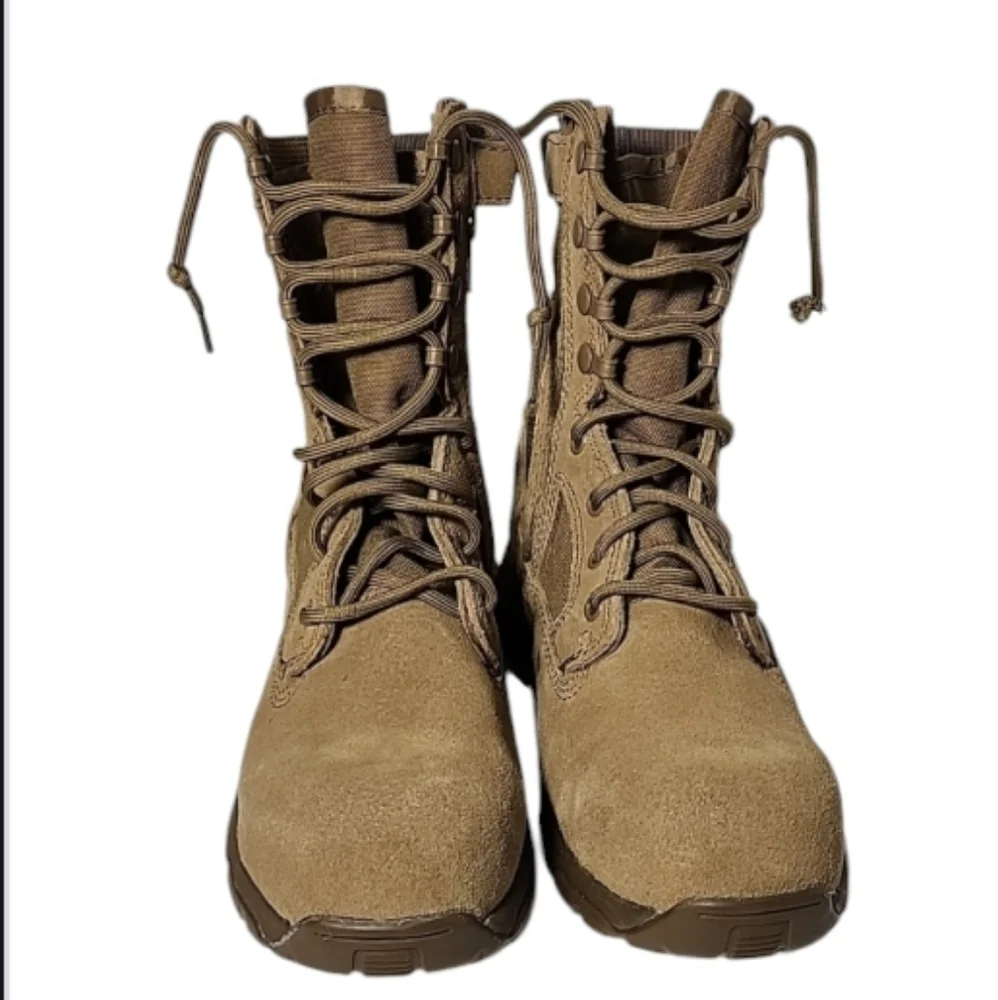 Tactical Research Mini-Mil TR105 Size 4R Tactical‎ Boots for Men Brown leather
